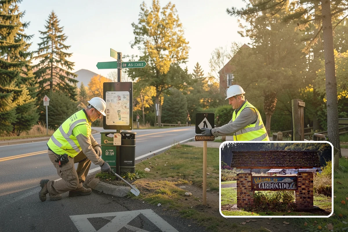 Roadside Brush Clearing in Carbonado, Pierce County, WA - Reopens the recovery clear zone for roadway safety