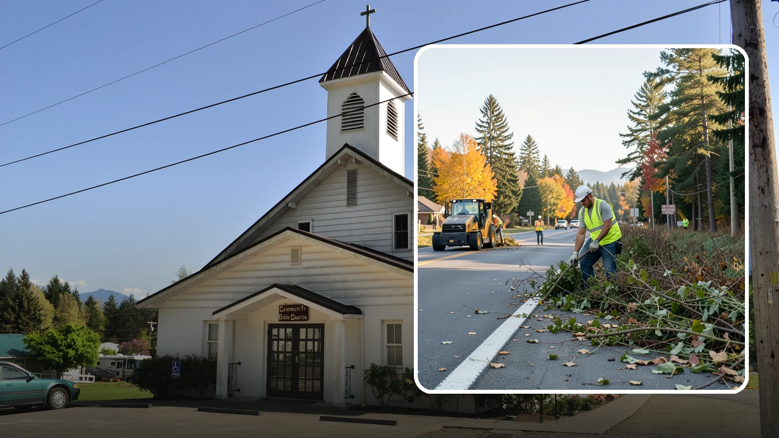 Roadside Brush Clearing in Concrete, Skagit County, WA - Mechanical and hand brush clearing that reclaims overgrown right-of-way width and restores clear zones along municipal roads.