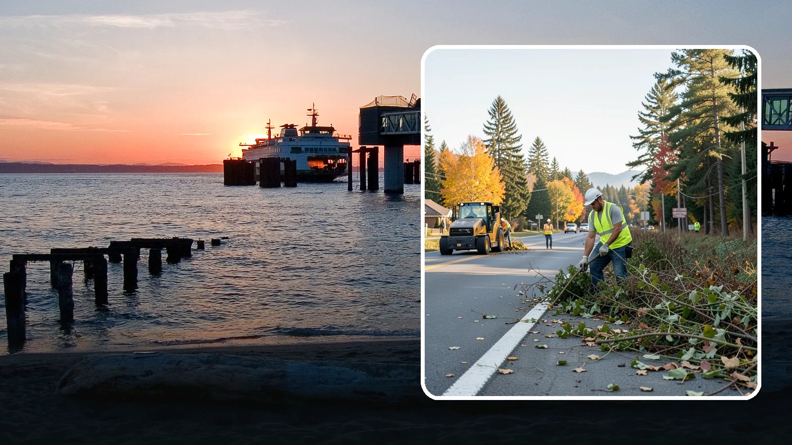 Roadside Brush Clearing in Edmonds, Snohomish County, WA - Mechanical and hand brush clearing that reclaims overgrown right-of-way width and restores clear zones along municipal roads.
