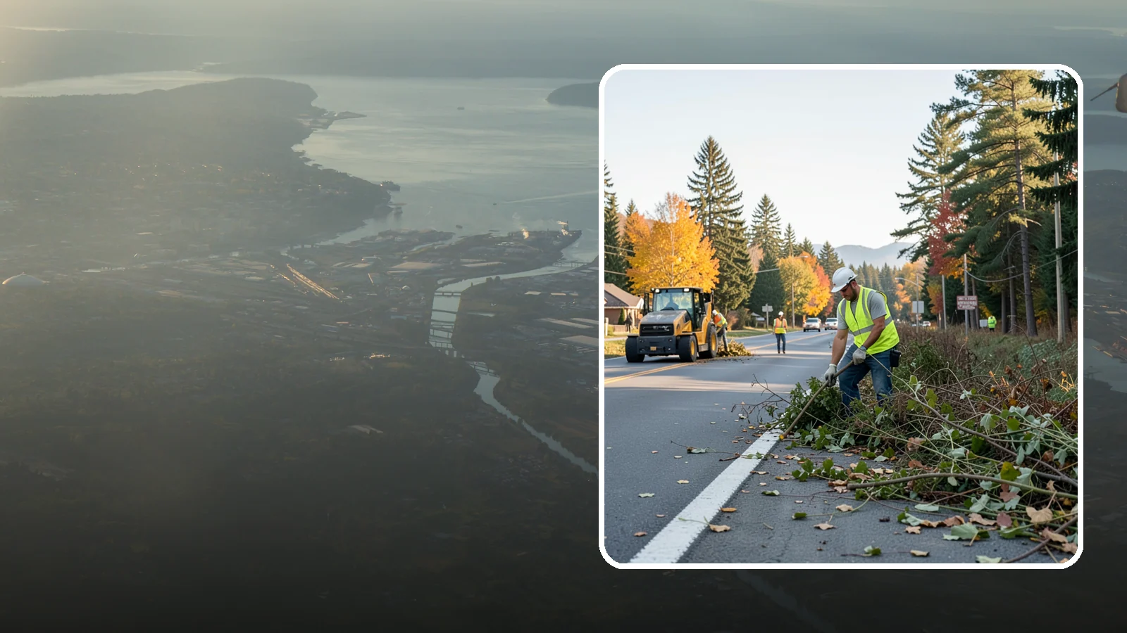 Roadside Brush Clearing in Fife, Pierce County, WA - Mechanical and hand brush clearing that reclaims overgrown right-of-way width and restores clear zones along municipal roads.