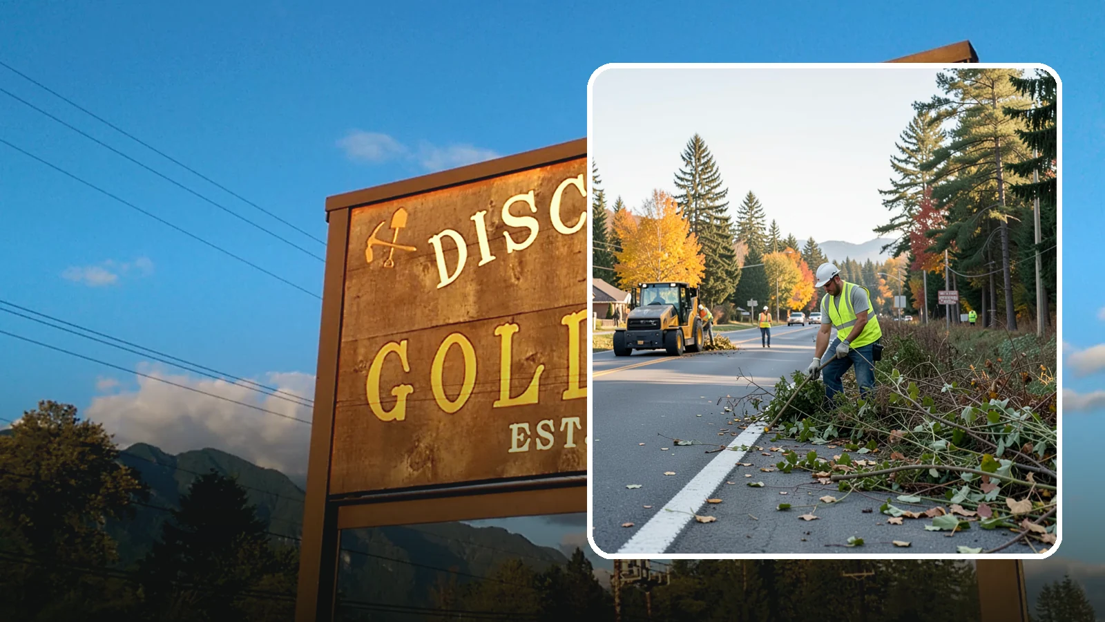 Roadside Brush Clearing in Gold Bar, Snohomish County, WA - Mechanical and hand brush clearing that reclaims overgrown right-of-way width and restores clear zones along municipal roads.