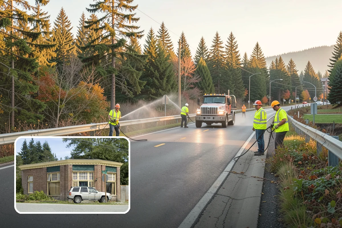 Roadside Brush Clearing in Hamilton, Skagit County, WA - Reopens the recovery clear zone for roadway safety