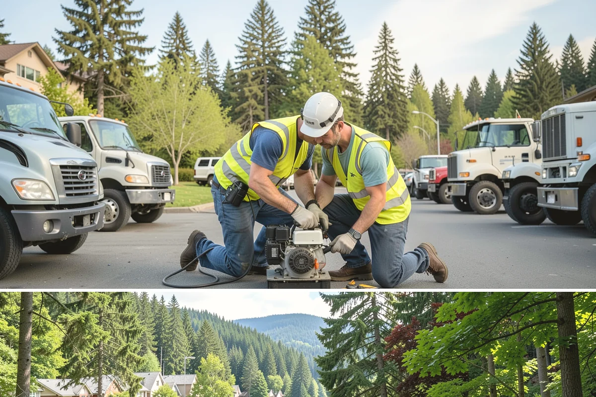 Roadside Brush Clearing in Lake Forest Park, King County, WA - Brush clearing runs efficiently in late summer and fall when soils firm up, though winter dormant-season work improves visibility...