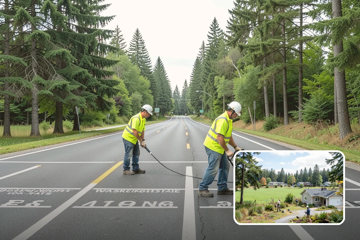 Roadside Brush Clearing in Lyman, Skagit County, WA - Reopens the recovery clear zone for roadway safety