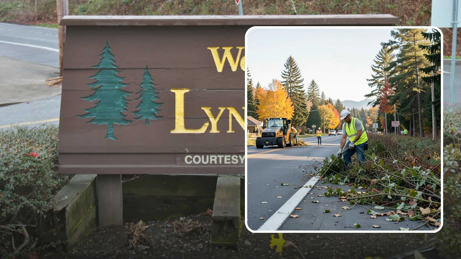 Roadside Brush Clearing in Lynnwood, Snohomish County, WA - Mechanical and hand brush clearing that reclaims overgrown right-of-way width and restores clear zones along municipal roads.