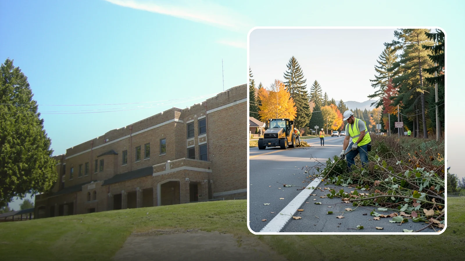 Roadside Brush Clearing in Maple Valley, King County, WA - Mechanical and hand brush clearing that reclaims overgrown right-of-way width and restores clear zones along municipal roads.