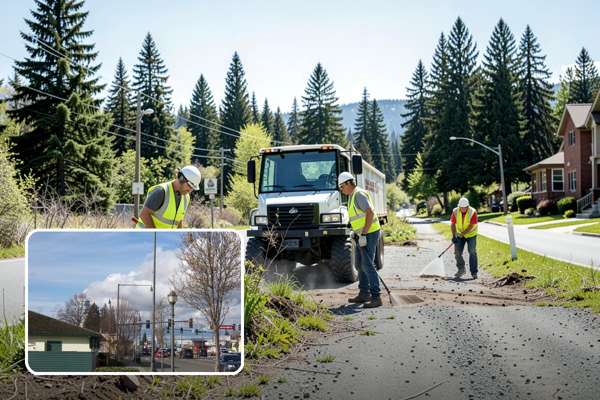 Roadside Brush Clearing in Marysville, Snohomish County, WA - Reopens the recovery clear zone for roadway safety