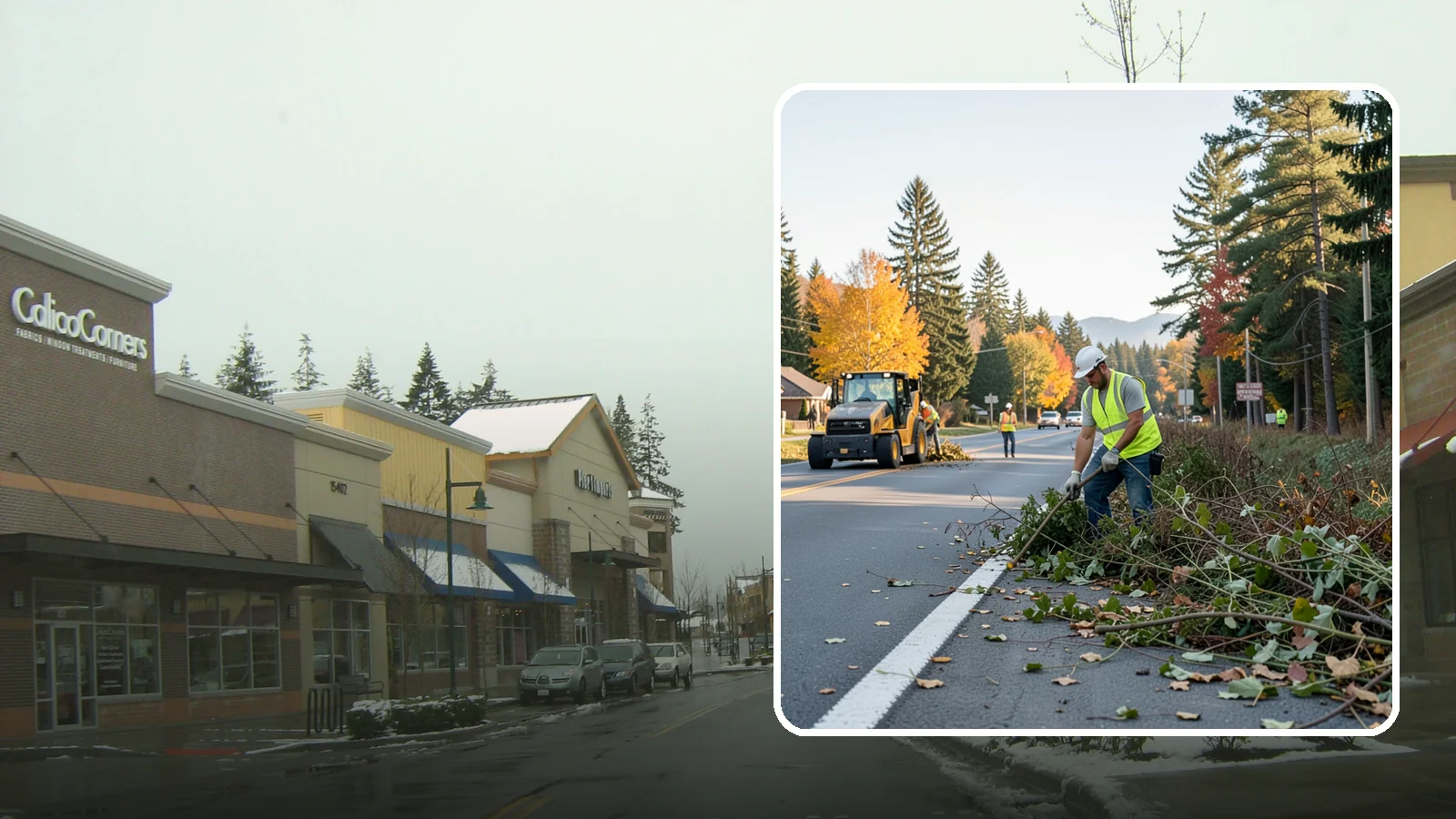 Roadside Brush Clearing in Mill Creek, Snohomish County, WA - Mechanical and hand brush clearing that reclaims overgrown right-of-way width and restores clear zones along municipal roads.