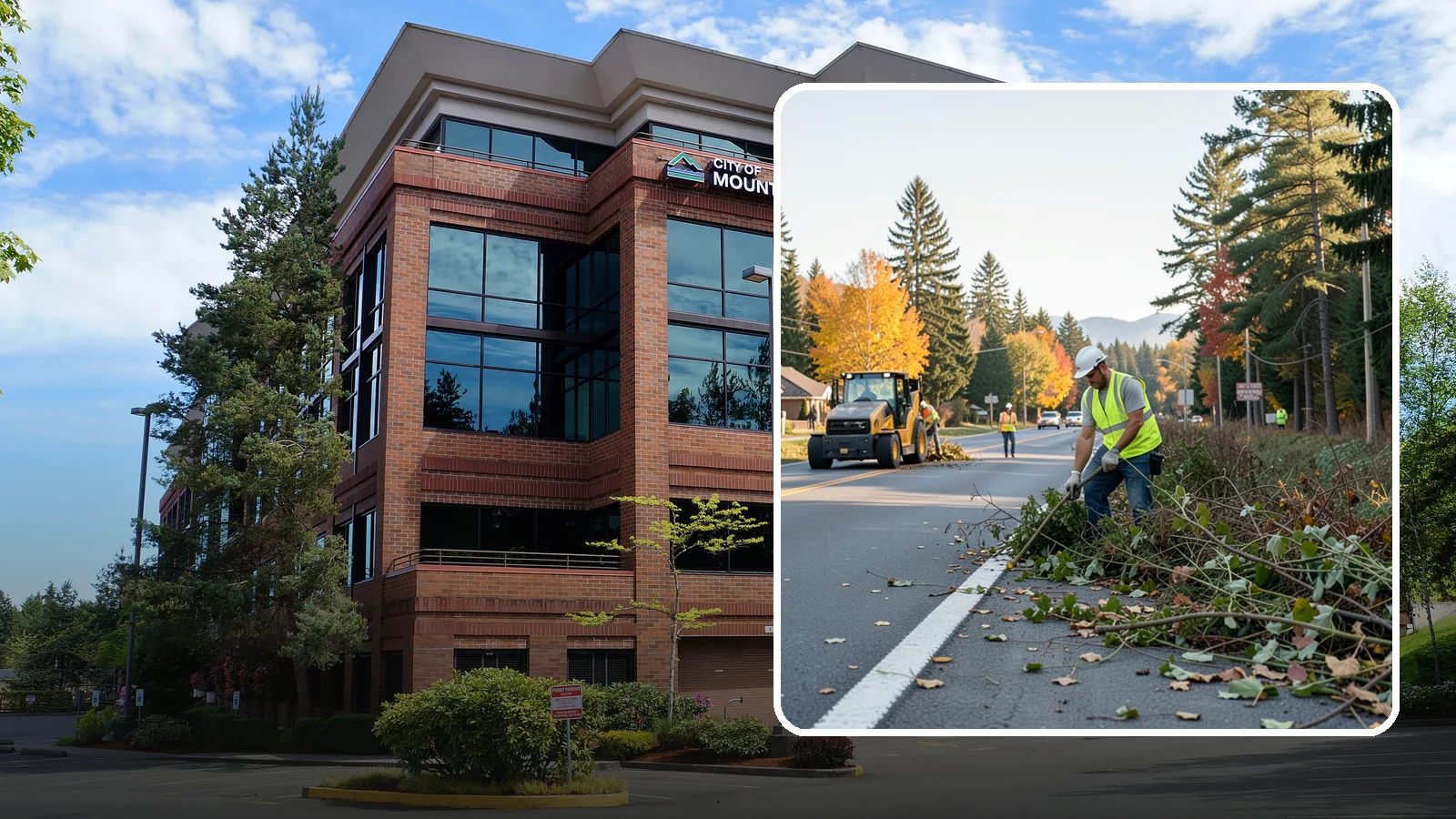 Roadside Brush Clearing in Mountlake Terrace, Snohomish County, WA - Mechanical and hand brush clearing that reclaims overgrown right-of-way width and restores clear zones along municipal roads.