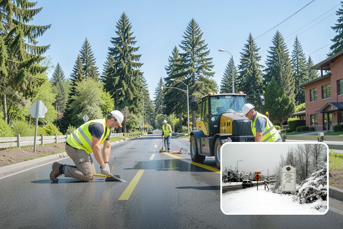 Roadside Brush Clearing in Newcastle, King County, WA - Reopens the recovery clear zone for roadway safety