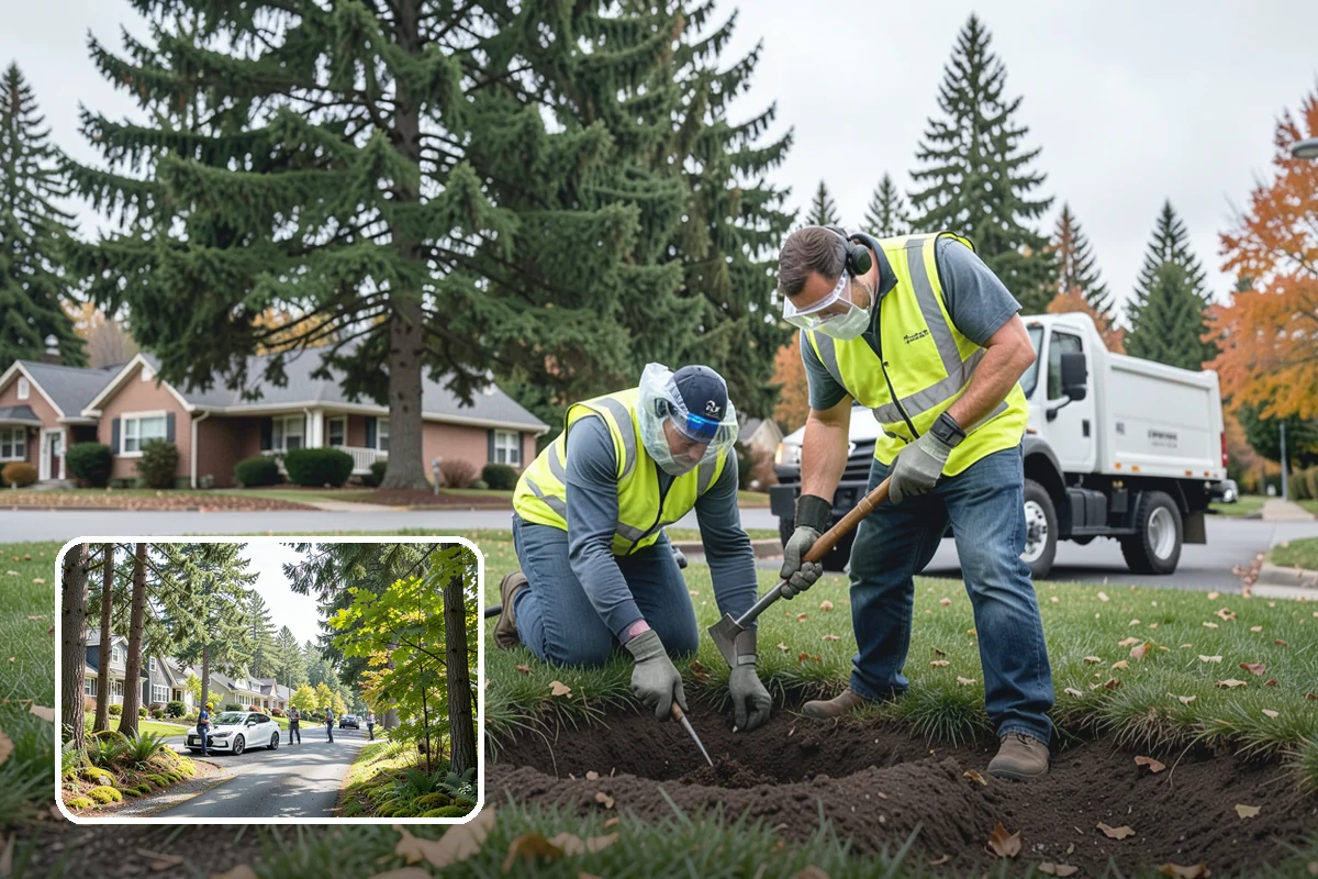 Roadside Brush Clearing in Normandy Park, King County, WA - Reopens the recovery clear zone for roadway safety