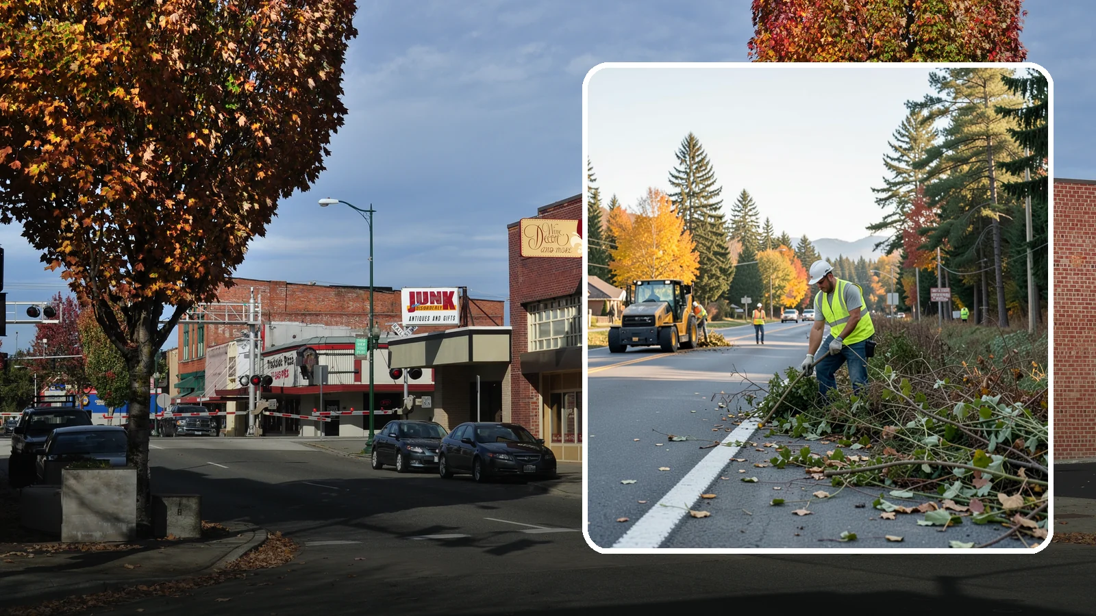 Roadside Brush Clearing in Puyallup, Pierce County, WA - Mechanical and hand brush clearing that reclaims overgrown right-of-way width and restores clear zones along municipal roads.