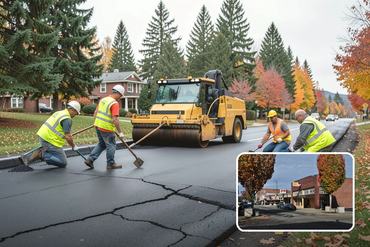 Roadside Brush Clearing in Puyallup, Pierce County, WA - Reopens the recovery clear zone for roadway safety