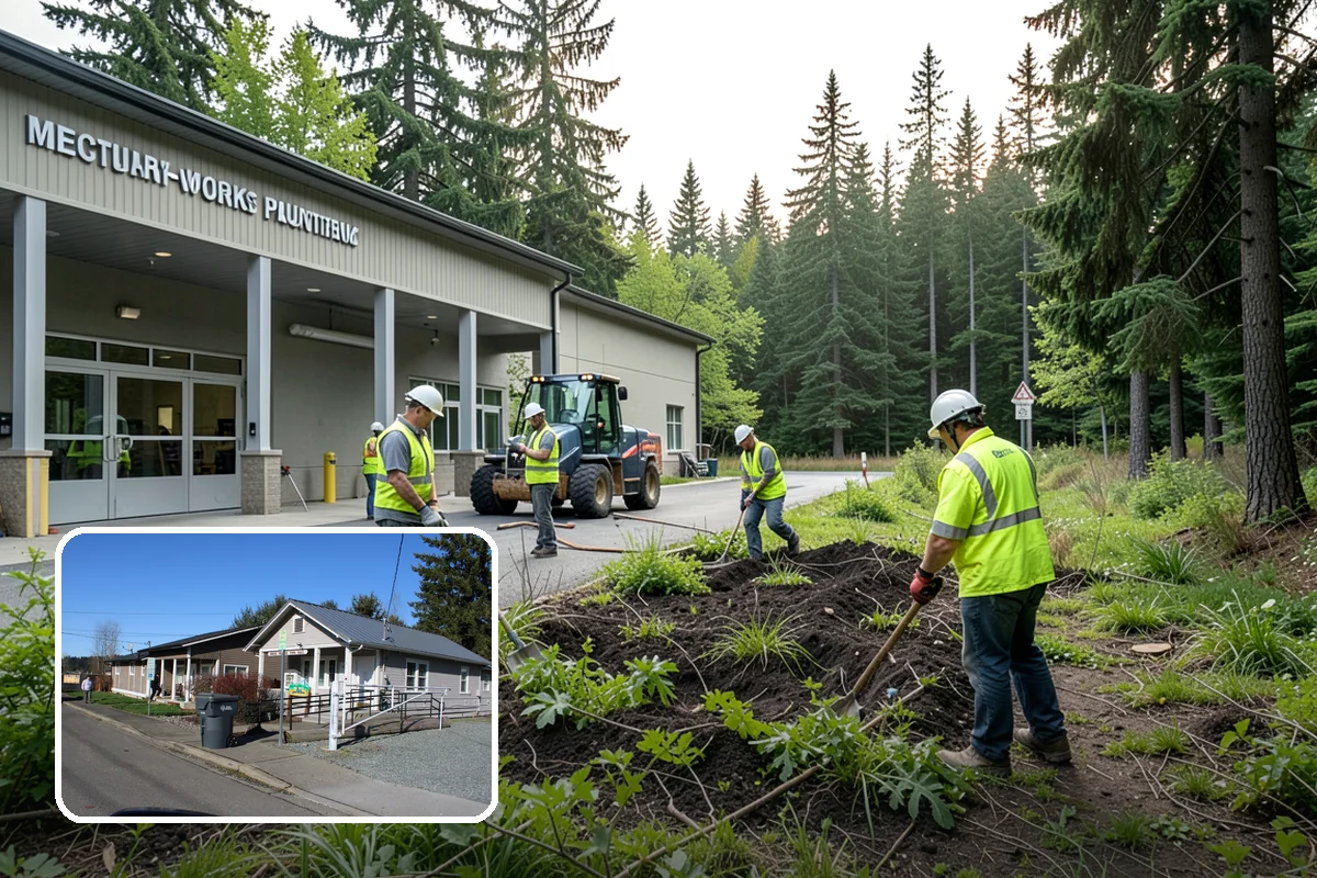 Roadside Brush Clearing in South Prairie, Pierce County, WA - Reopens the recovery clear zone for roadway safety