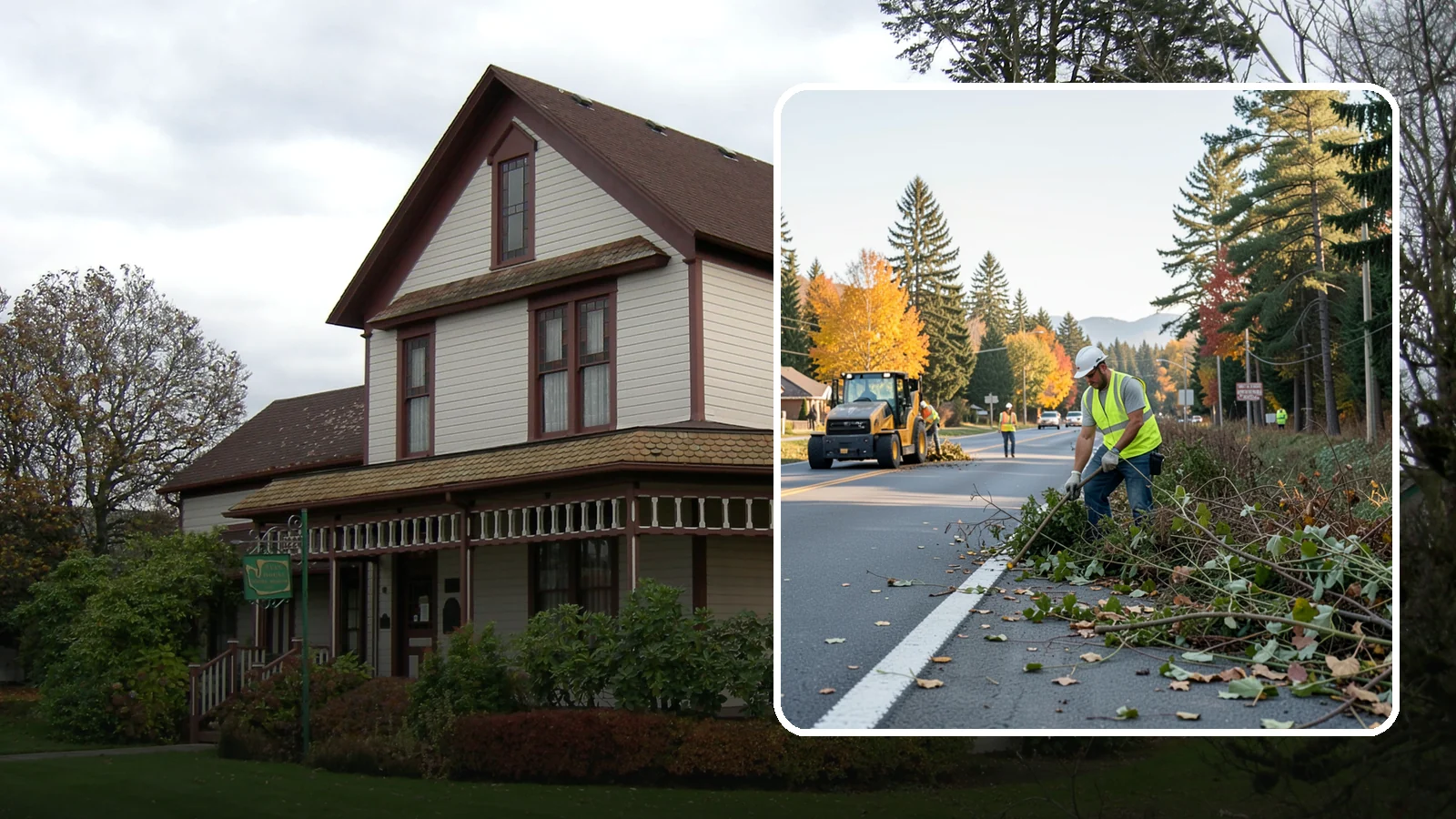 Roadside Brush Clearing in Sumner, Pierce County, WA - Mechanical and hand brush clearing that reclaims overgrown right-of-way width and restores clear zones along municipal roads.