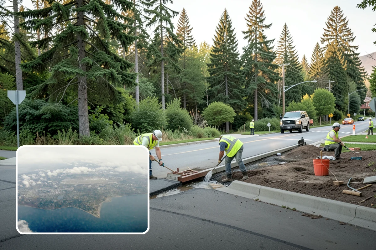 Roadside Cleanup in Burien, King County, WA - Compliant work-zone traffic control for crew and driver safety