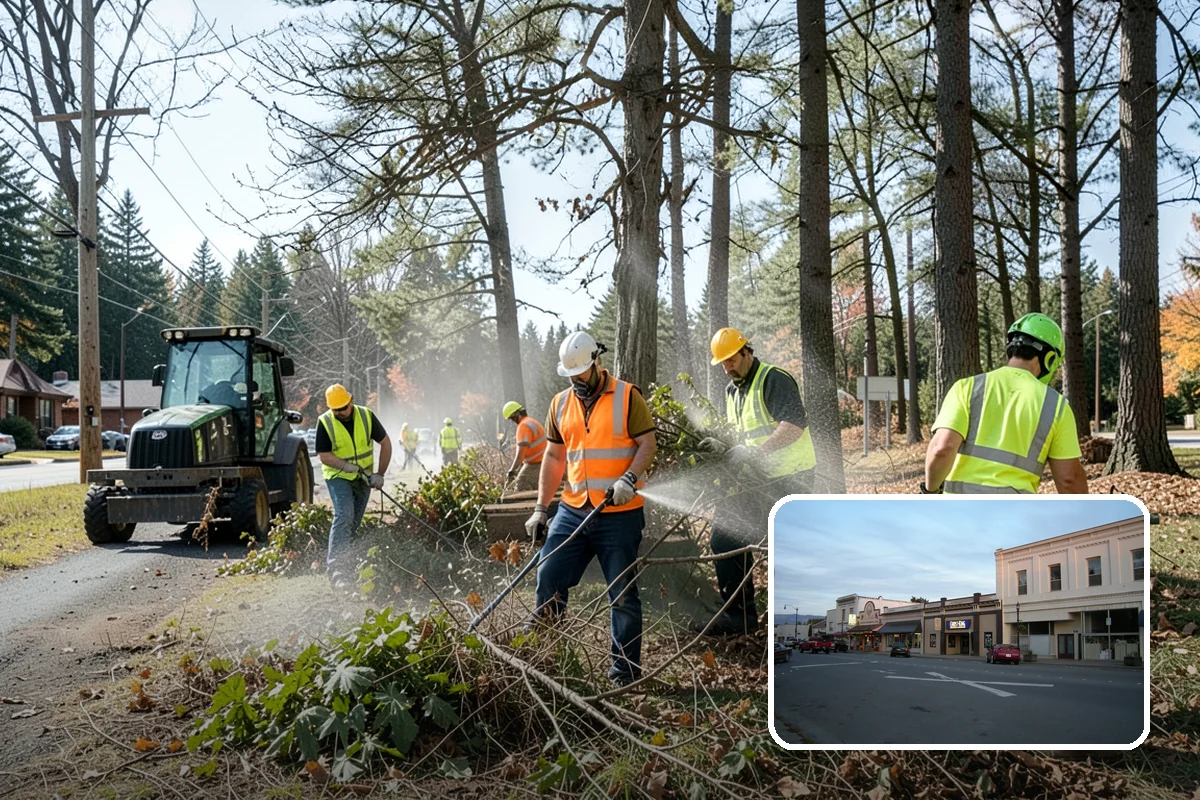 Roadside Cleanup in Burlington, Skagit County, WA - Compliant work-zone traffic control for crew and driver safety