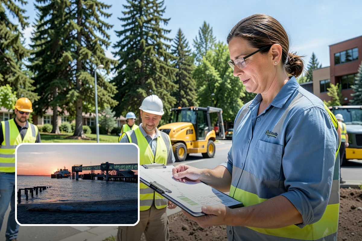 Roadside Cleanup in Edmonds, Snohomish County, WA - Compliant work-zone traffic control for crew and driver safety