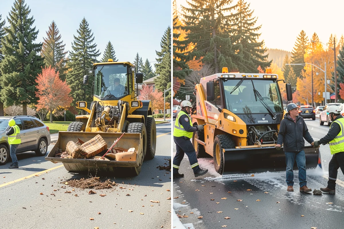 Roadside Cleanup in Fife, Pierce County, WA - Plan segments and set required work-zone traffic control