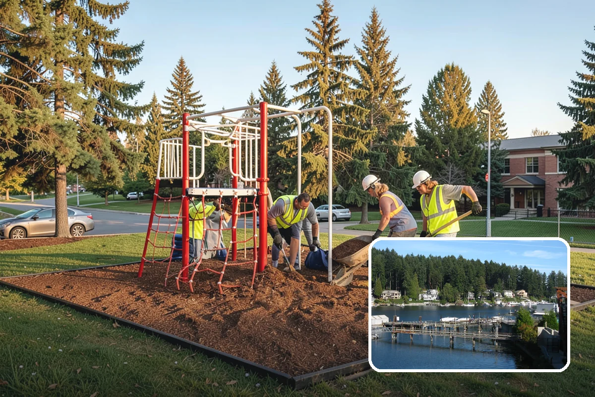 Roadside Cleanup in Gig Harbor, Pierce County, WA - Compliant work-zone traffic control for crew and driver safety