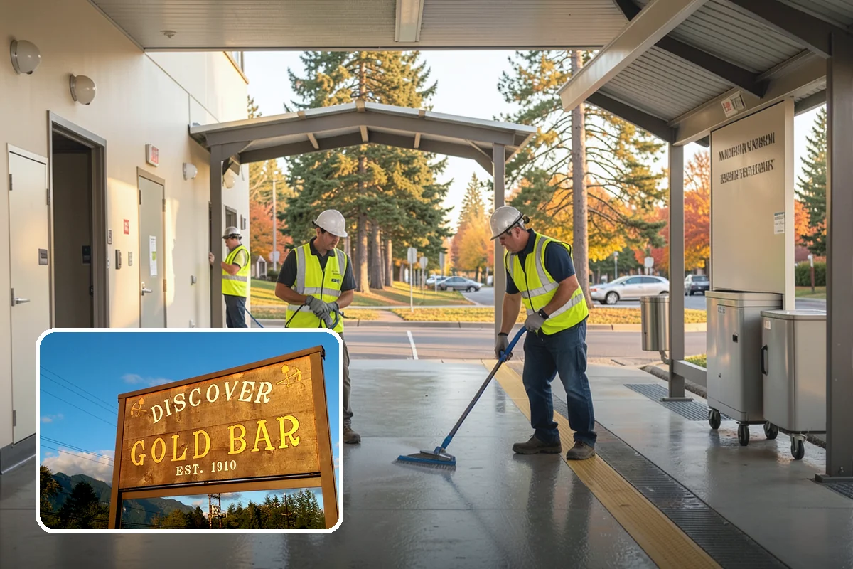 Roadside Cleanup in Gold Bar, Snohomish County, WA - Compliant work-zone traffic control for crew and driver safety