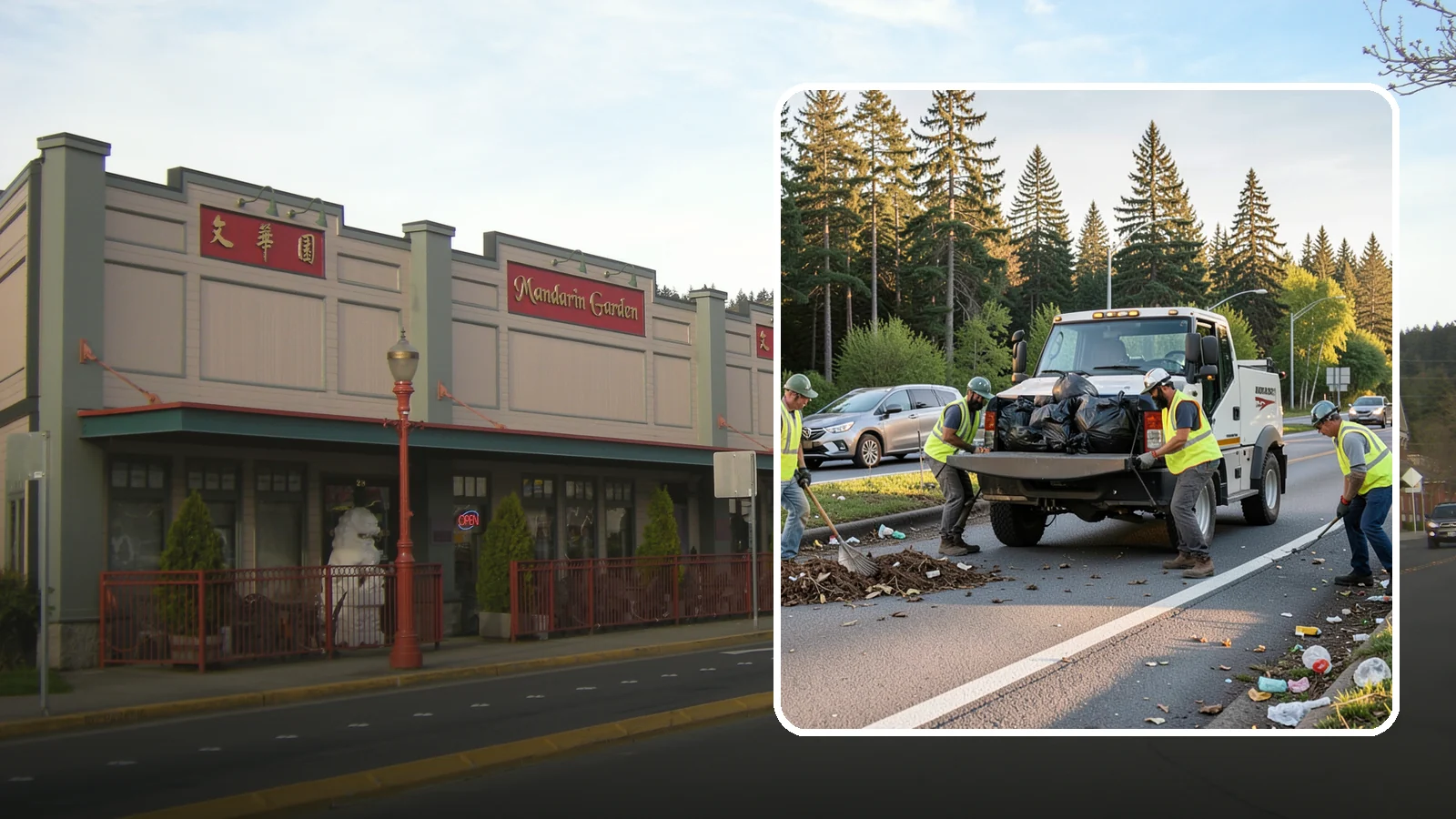 Roadside Cleanup in Issaquah, King County, WA - Litter and debris collection along arterials, highways, and adopt-a-road corridors under safe work-zone controls.
