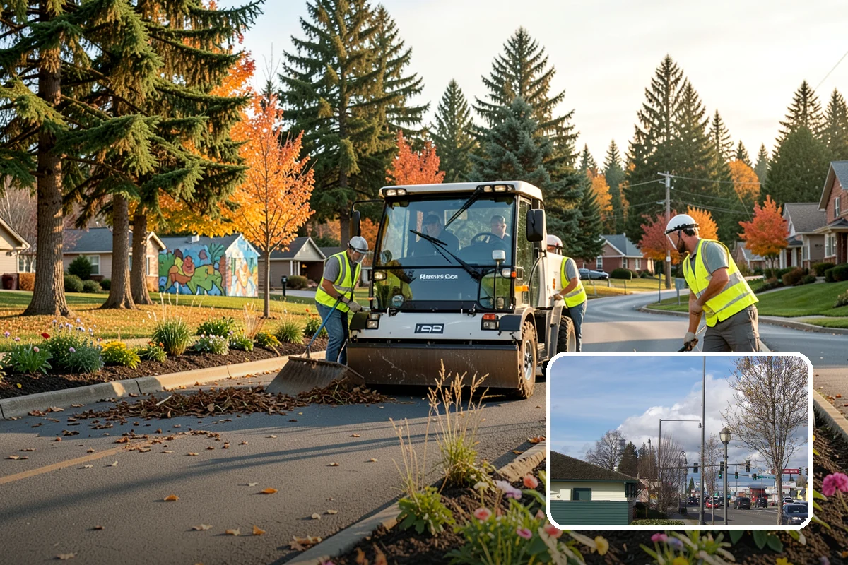 Roadside Cleanup in Marysville, Snohomish County, WA - Compliant work-zone traffic control for crew and driver safety