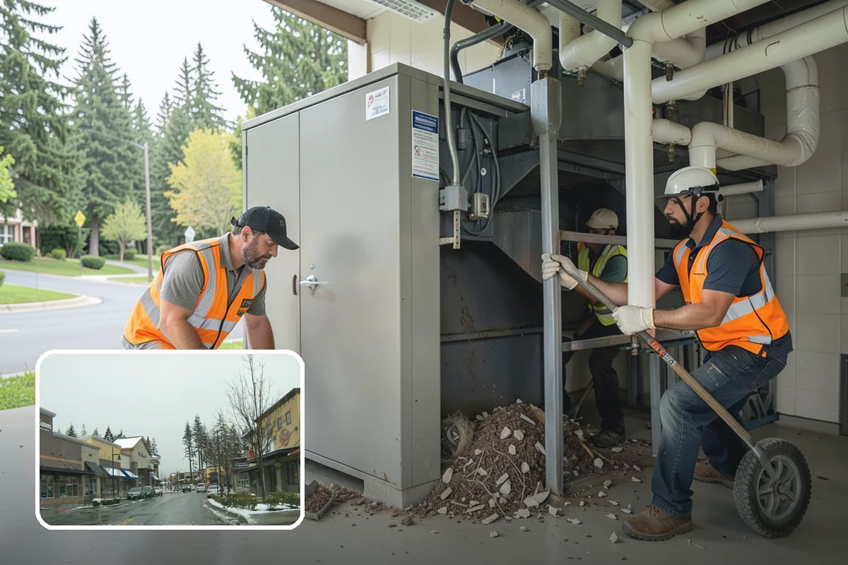 Roadside Cleanup in Mill Creek, Snohomish County, WA - Compliant work-zone traffic control for crew and driver safety