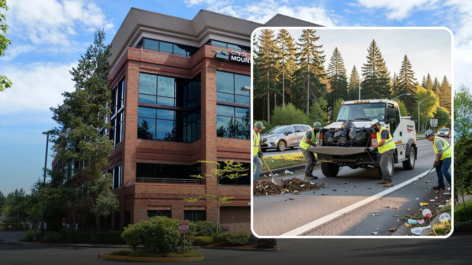 Roadside Cleanup in Mountlake Terrace, Snohomish County, WA - Litter and debris collection along arterials, highways, and adopt-a-road corridors under safe work-zone controls.