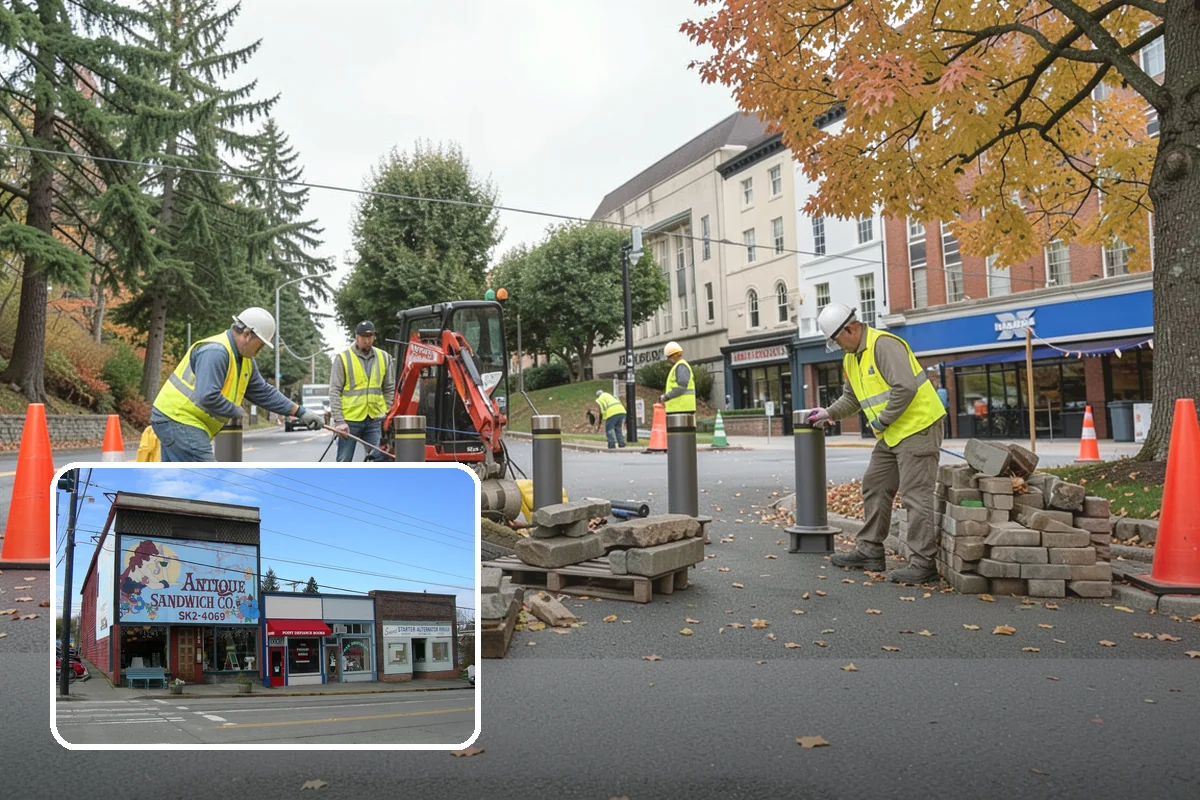 Roadside Cleanup in Ruston, Pierce County, WA - Compliant work-zone traffic control for crew and driver safety
