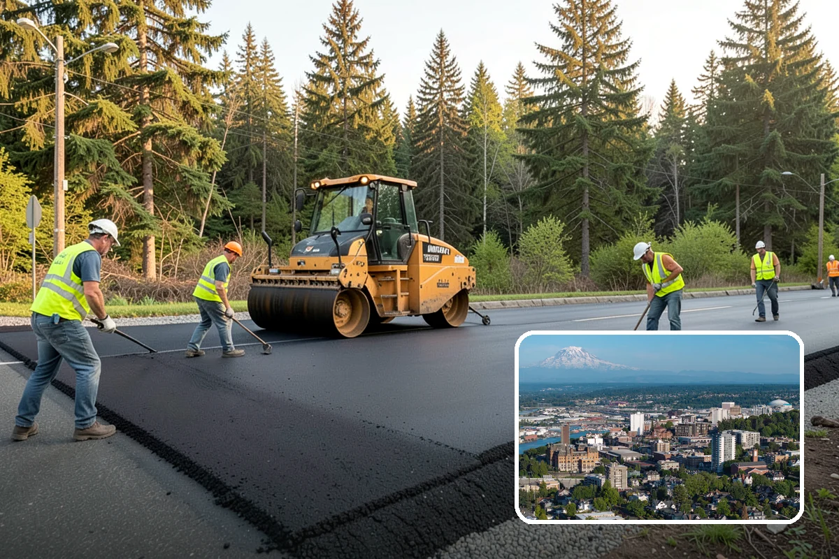 Roadside Cleanup in Tacoma, Pierce County, WA - Compliant work-zone traffic control for crew and driver safety