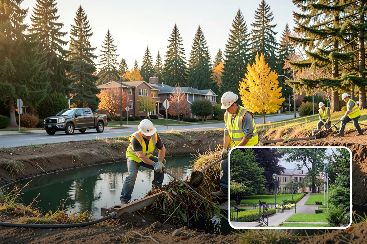Roadside Cleanup in Woodinville, King County, WA - Compliant work-zone traffic control for crew and driver safety
