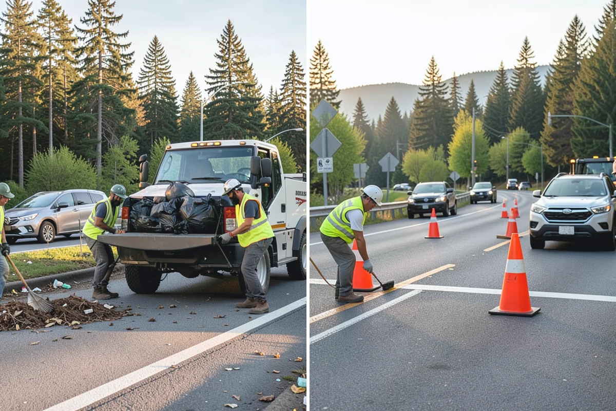 Roadside Litter Removal in Granite Falls, Snohomish County, WA - Define routes, collection frequency, and hazardous-item protocols