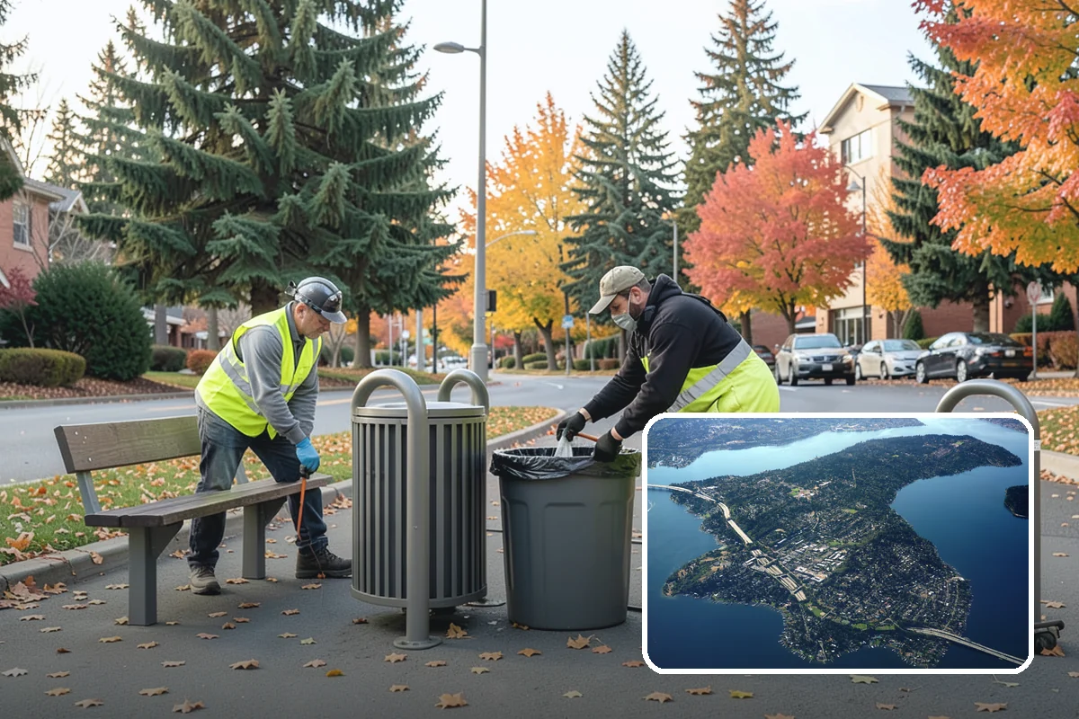 Roadside Litter Removal in Mercer Island, King County, WA - Improves corridor appearance and community pride
