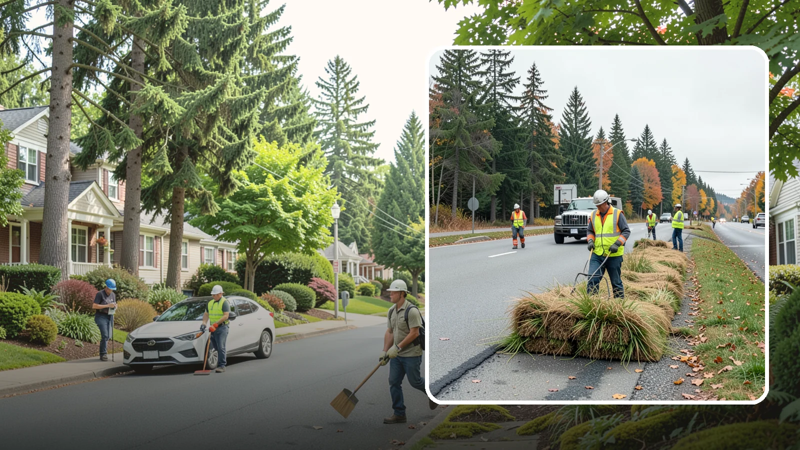 Roadside Mowing in Beaux Arts Village, King County, WA - Scheduled roadside mowing that keeps municipal travel lanes, shoulders, and sight corridors clear for Western Washington agencies.