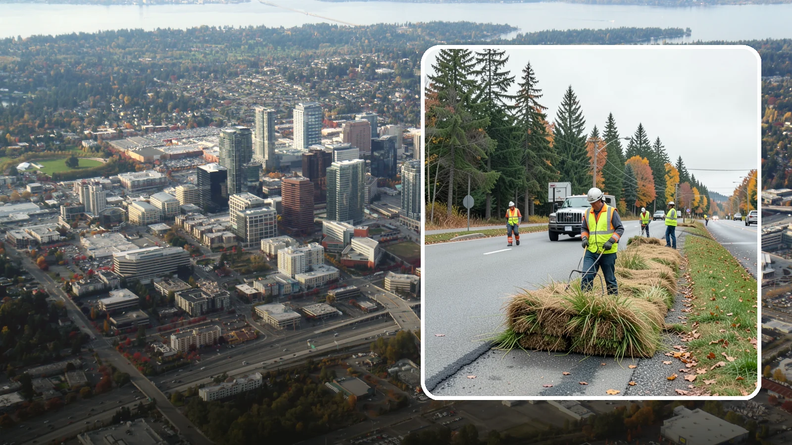 Roadside Mowing in Bellevue, King County, WA - Scheduled roadside mowing that keeps municipal travel lanes, shoulders, and sight corridors clear for Western Washington agencies.