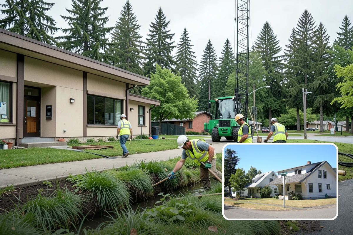 Roadside Mowing in DuPont, Pierce County, WA - Maintains clear sight distance at curves, driveways, and intersections