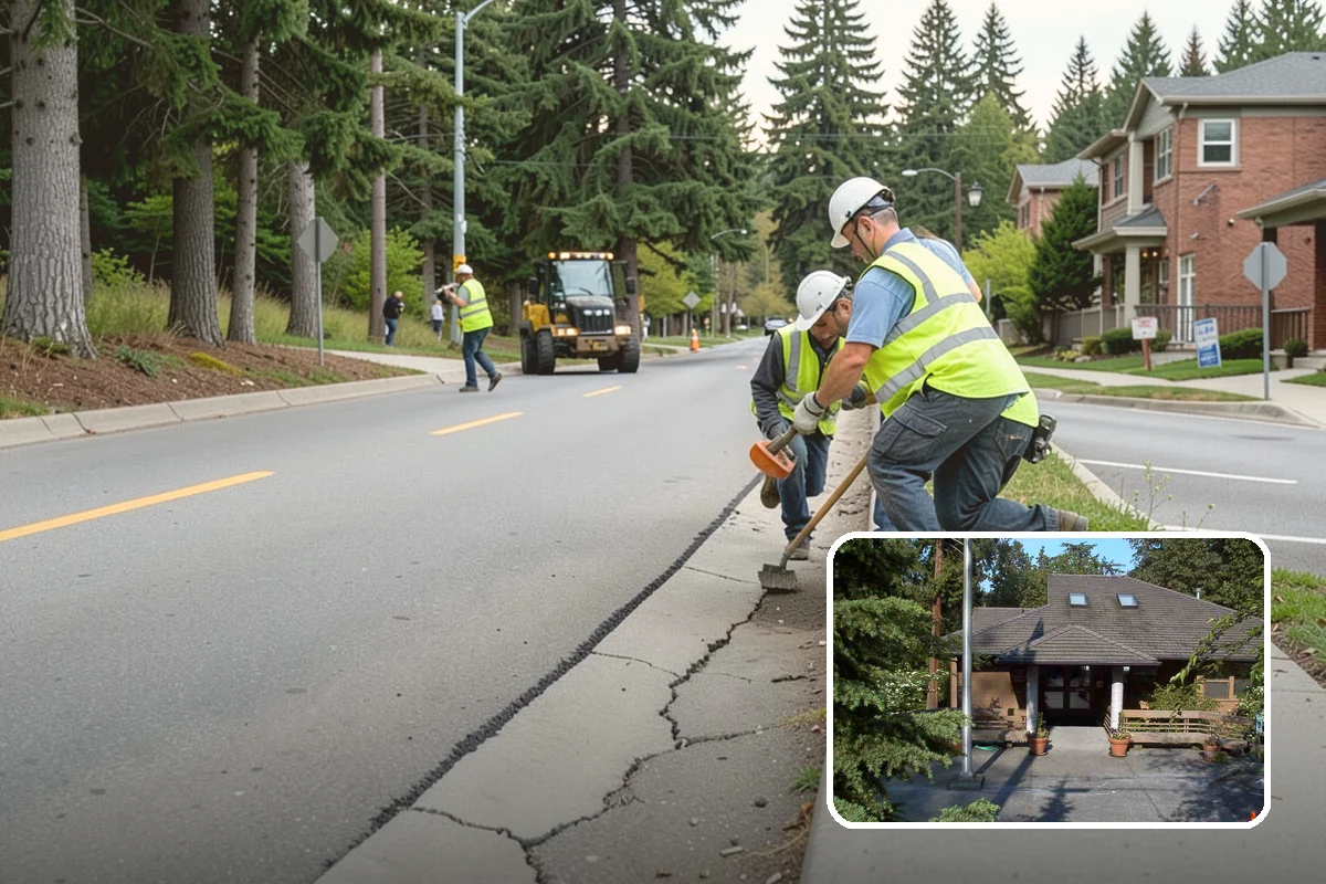 Roadside Mowing in Yarrow Point, King County, WA - Maintains clear sight distance at curves, driveways, and intersections