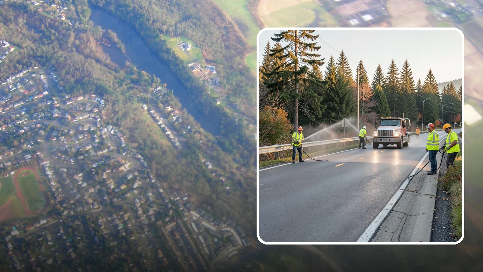 Roadside Spraying in Algona, King County, WA - Vegetation suppression along road shoulders, guardrails, and rights-of-way to preserve sight lines and drainage function.