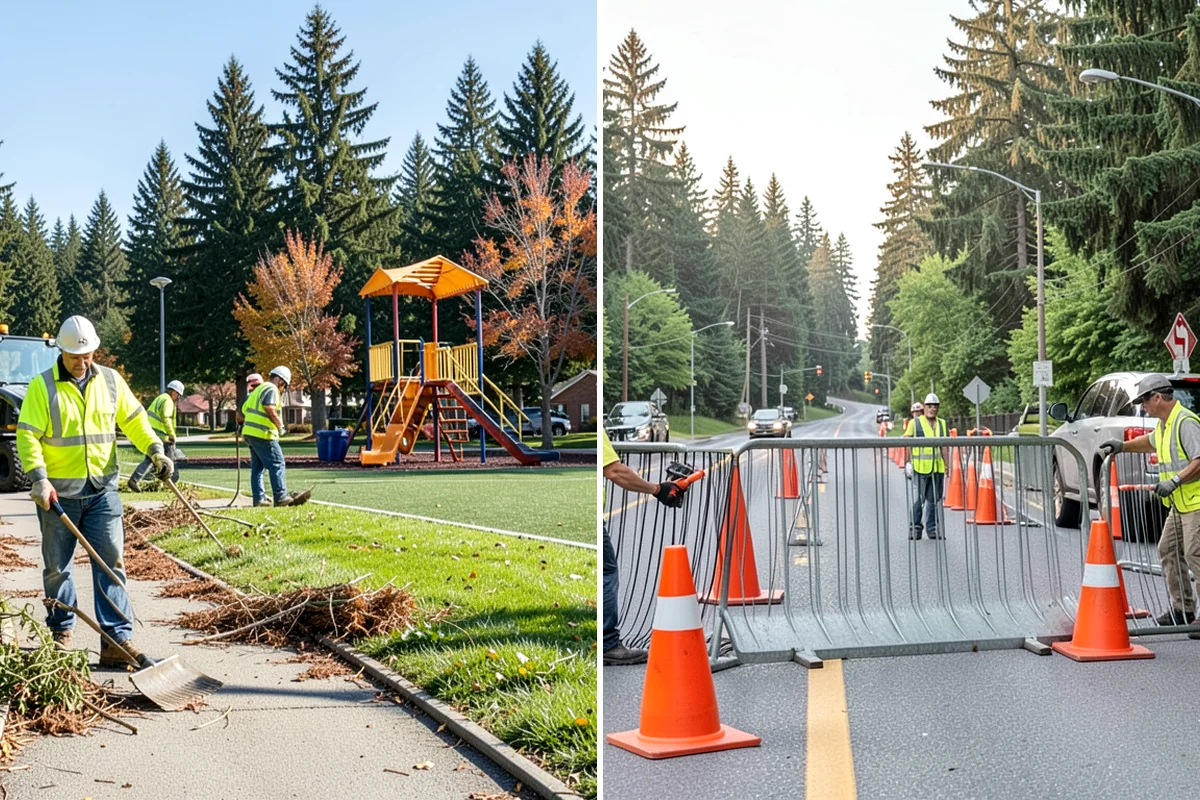 Roadside Spraying in Arlington, Snohomish County, WA - Survey the route and flag guardrail, sign, and drainage priority segments