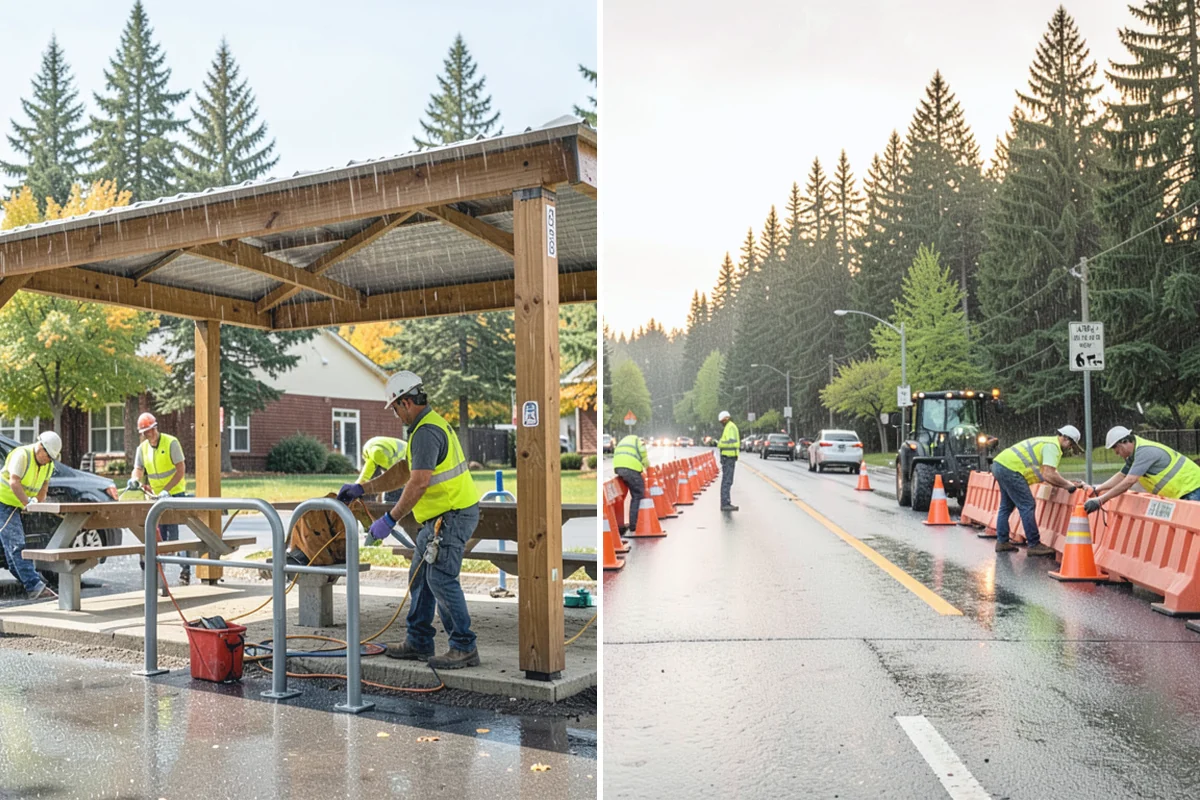Roadside Spraying in Beaux Arts Village, King County, WA - Survey the route and flag guardrail, sign, and drainage priority segments