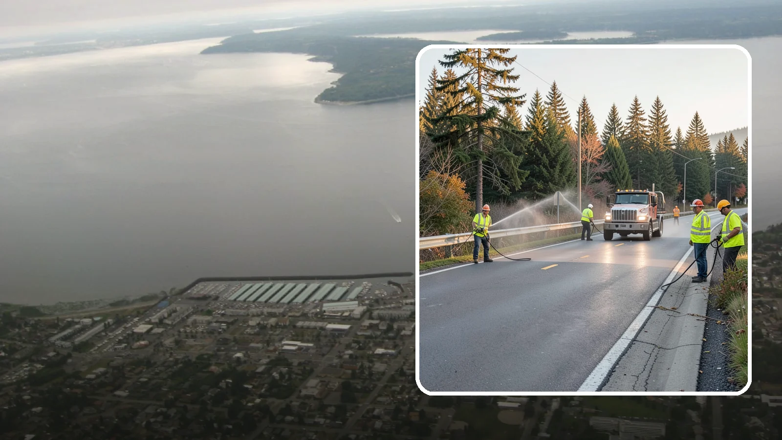 Roadside Spraying in Des Moines, King County, WA - Vegetation suppression along road shoulders, guardrails, and rights-of-way to preserve sight lines and drainage function.