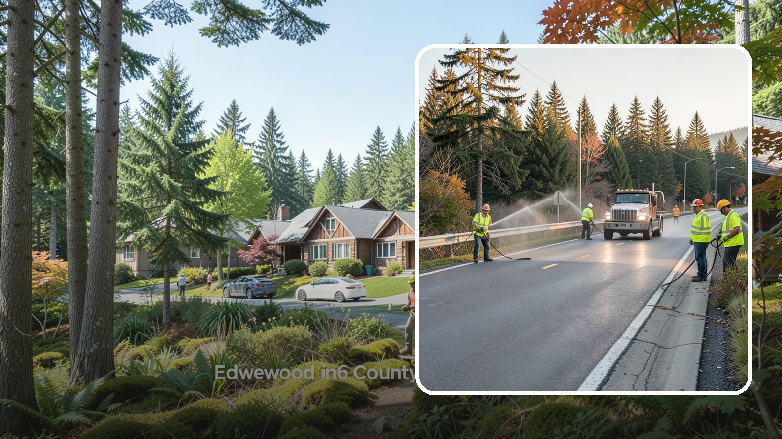 Roadside Spraying in Edgewood, Pierce County, WA - Vegetation suppression along road shoulders, guardrails, and rights-of-way to preserve sight lines and drainage function.
