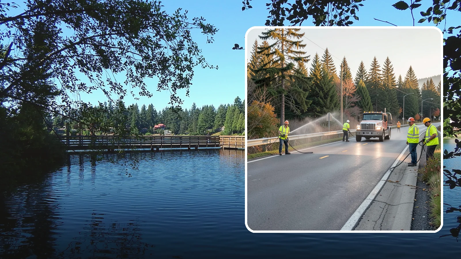 Roadside Spraying in Federal Way, King County, WA - Vegetation suppression along road shoulders, guardrails, and rights-of-way to preserve sight lines and drainage function.
