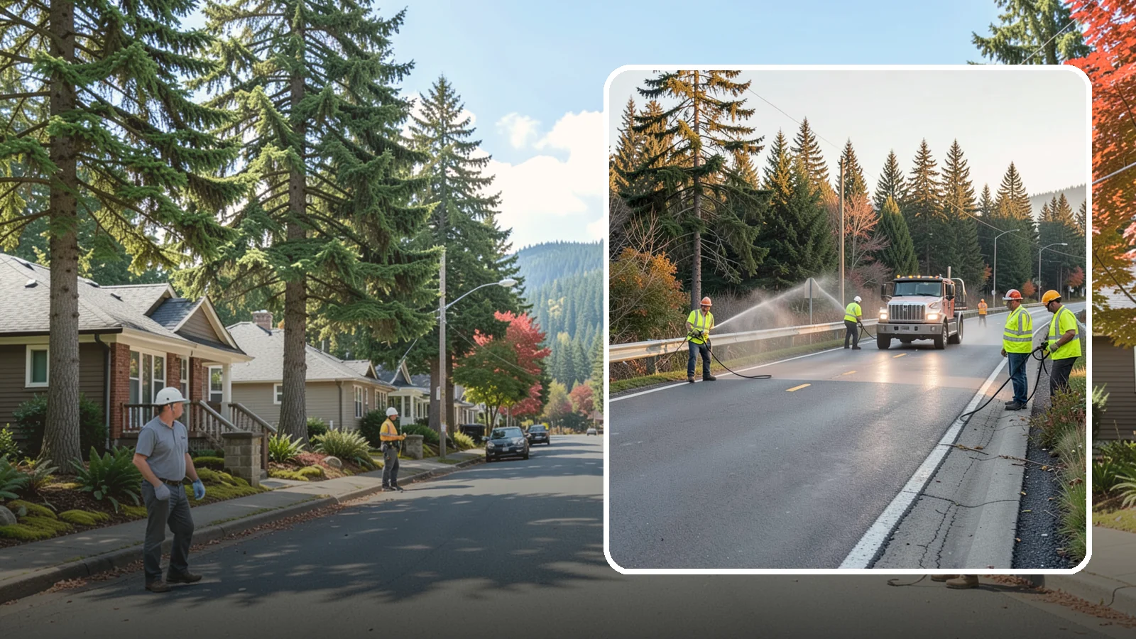 Roadside Spraying in Hunts Point, King County, WA - Vegetation suppression along road shoulders, guardrails, and rights-of-way to preserve sight lines and drainage function.