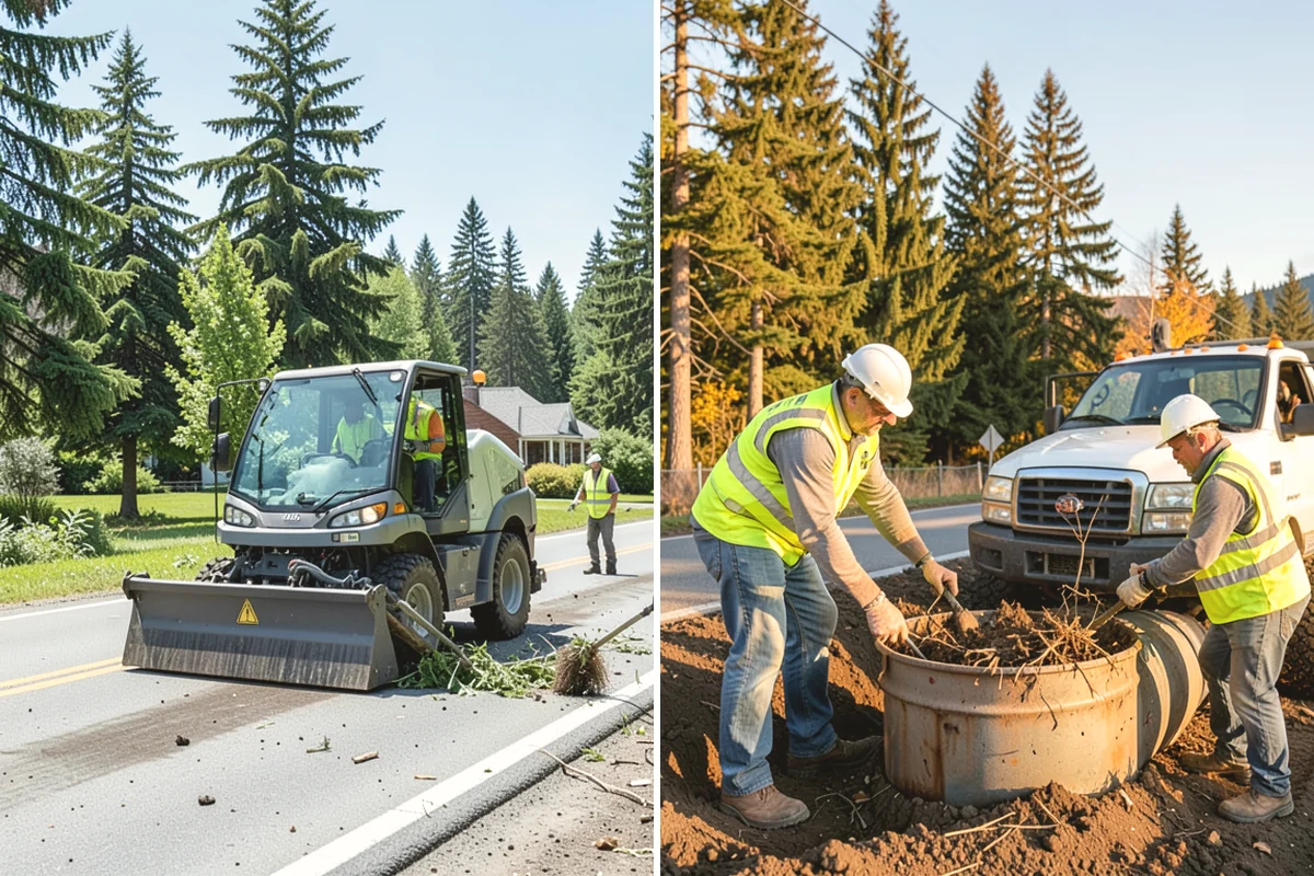 Roadside Spraying in Issaquah, King County, WA - Survey the route and flag guardrail, sign, and drainage priority segments