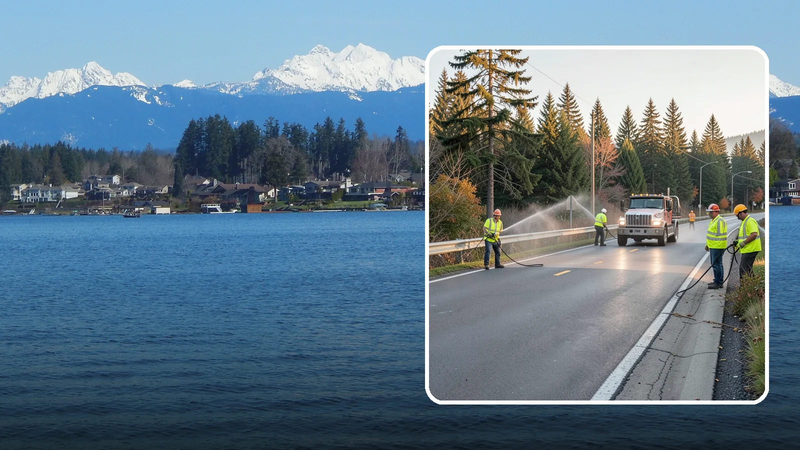 Roadside Spraying in Lake Stevens, Snohomish County, WA - Vegetation suppression along road shoulders, guardrails, and rights-of-way to preserve sight lines and drainage function.
