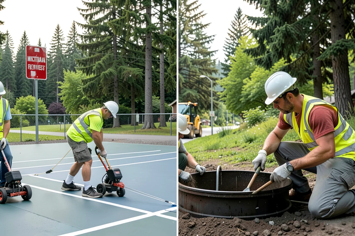 Roadside Spraying in Lakewood, Pierce County, WA - Survey the route and flag guardrail, sign, and drainage priority segments