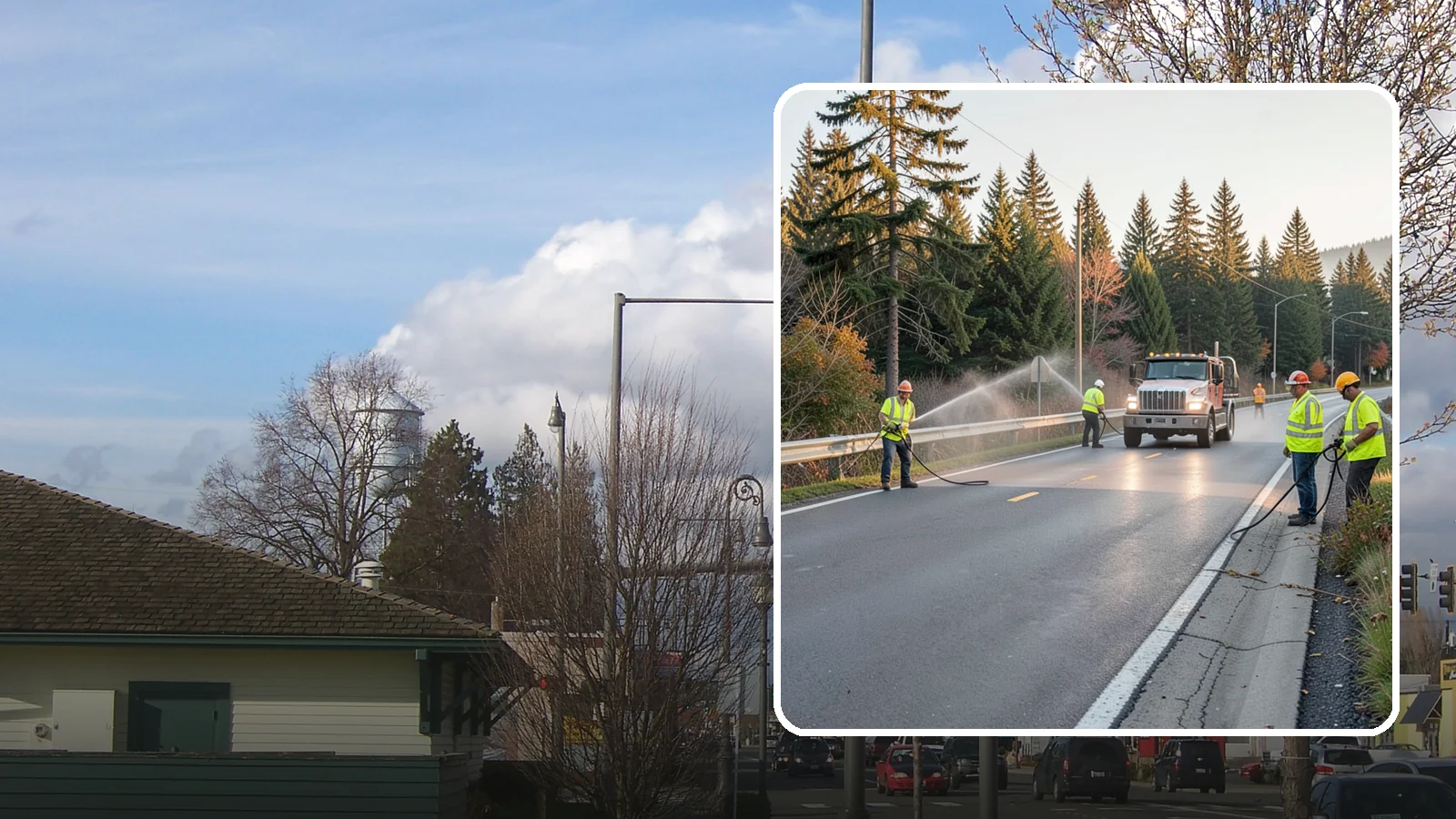 Roadside Spraying in Marysville, Snohomish County, WA - Vegetation suppression along road shoulders, guardrails, and rights-of-way to preserve sight lines and drainage function.