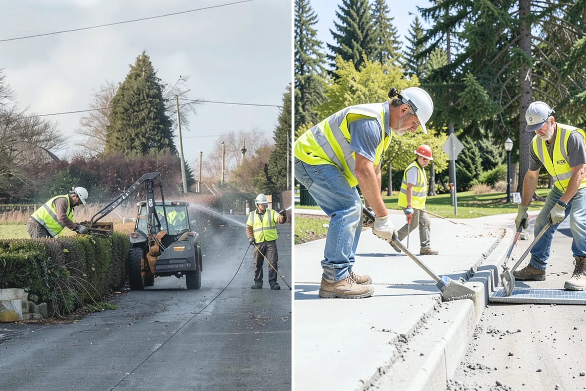 Roadside Spraying in Medina, King County, WA - Survey the route and flag guardrail, sign, and drainage priority segments